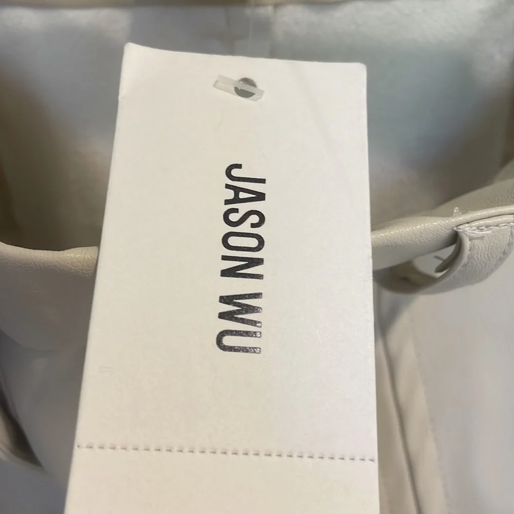 Jason Wu pleather pants large beige color. Brand new - Picture 4 of 7